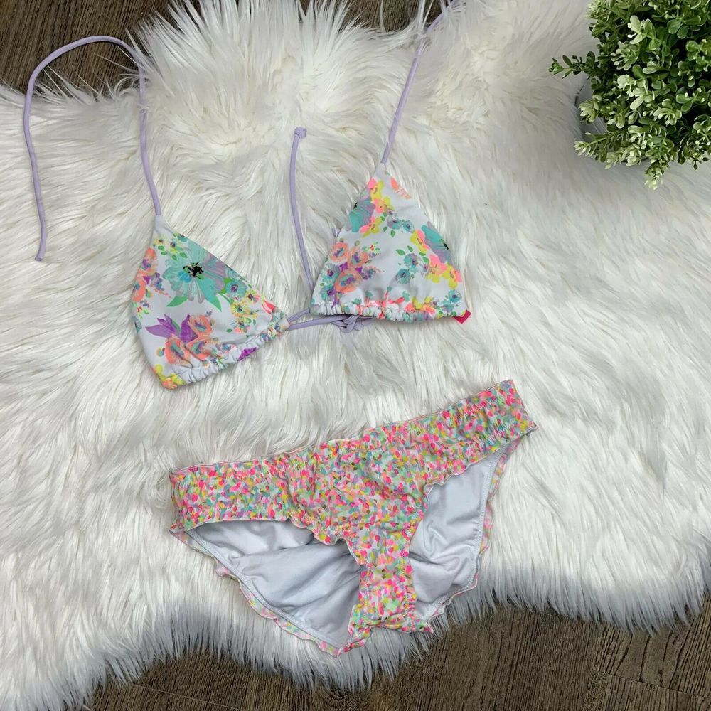 Victoria Secret Gold Paint Splatter Bikini